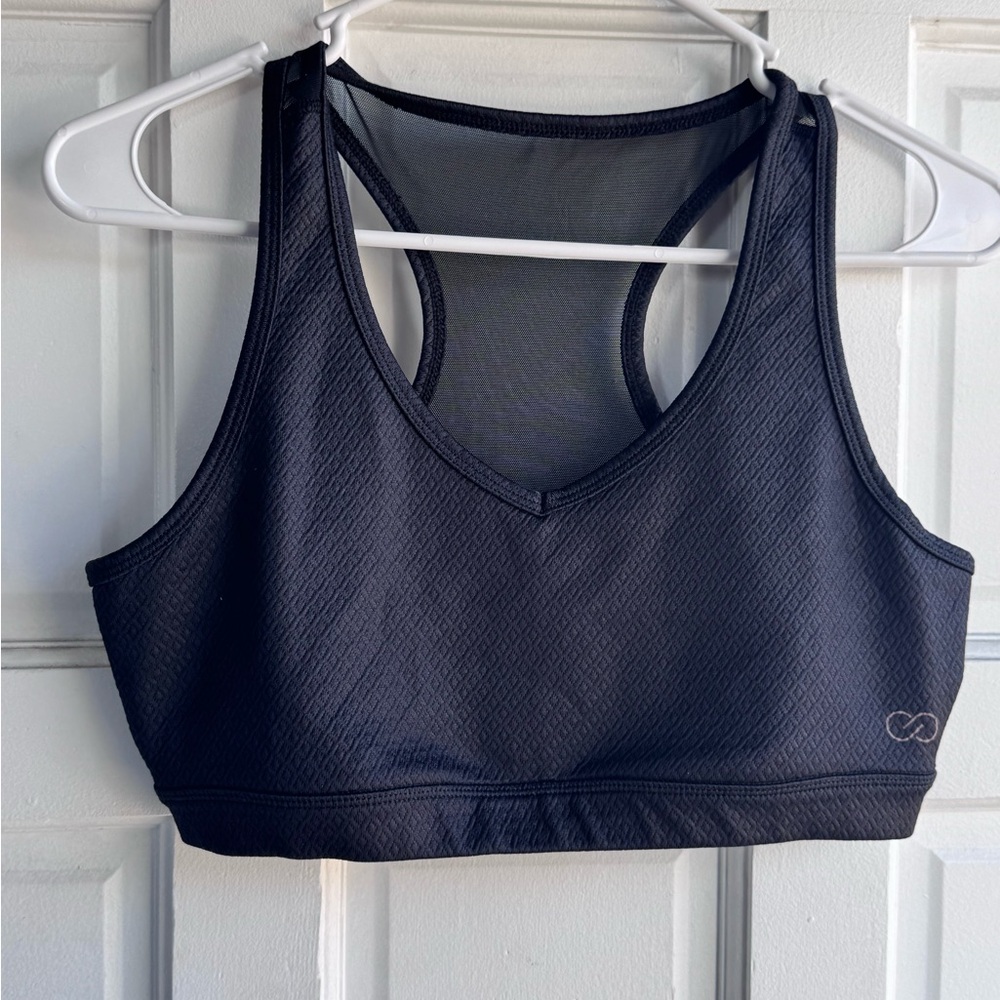 CALIA by Carrie Underwood Black Racerback V-Neck Sports Bra